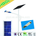 30W 12 volt led street light fixtures with solar panel gel battery and pole intelligent lighting